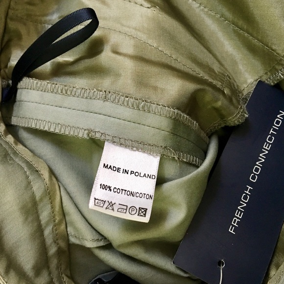 New French Connection Cotton Pants in Linden Green - Picture 8 of 8